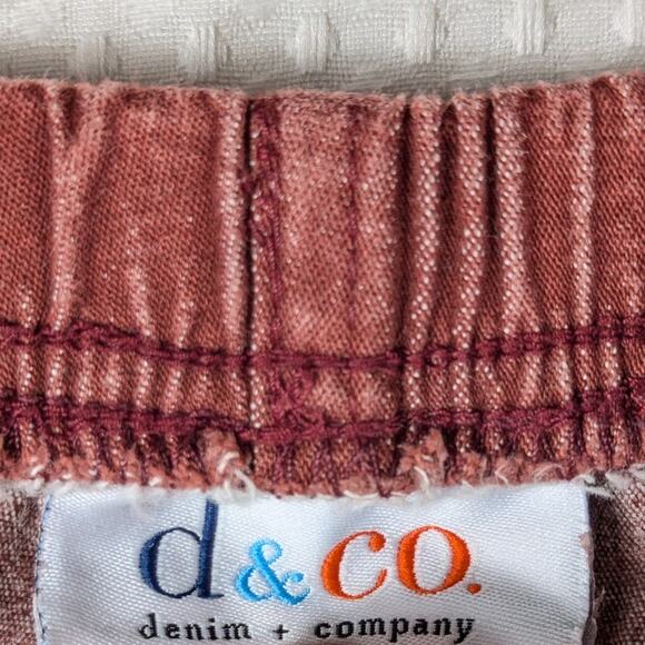 Denim & Co. Pull On Jeans PM Petite Red Brown Stretch Cotton Blend Pants Women’s - Picture 3 of 4